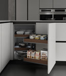 Coin aveugle gris foncé avec côté finition noyer (WMC-001L&WMC-002R)