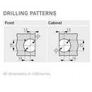 TIOMOS FLAP HINGE Set 90° (14-21mm) - Nickel F053139671
