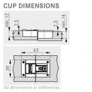 TIOMOS FLAP HINGE Set 90° (14-21mm) - Nickel F053139671