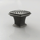 Bouton sophistiqué K-358 - Argent antique, fini brossé à l'huile