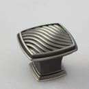 Bouton sophistiqué K-358 - Argent antique, fini brossé à l'huile