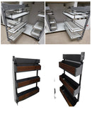 Étagère à épices Eurofit (gris foncé ou blanc) WSR-150&200&250