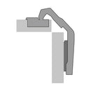135° HETTICH Sensys hinge without integrated Silent System (NON soft closing) -HTT-9090116