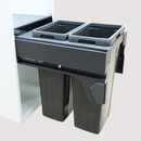 Eurofit Waste Bin Soft Close Side-Mounted (Dark Grey) WB-E450&WB-E600