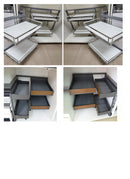 Coin aveugle gris foncé avec côté finition noyer (WMC-001L&amp;WMC-002R)