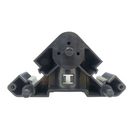 Cabinet Leg with Dowel (Knock-in) - Black - Plastic - Flat Base CL-MT180K