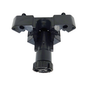 Cabinet Leg with Dowel (Knock-in) - Black - Plastic - Flat Base CL-MT180K