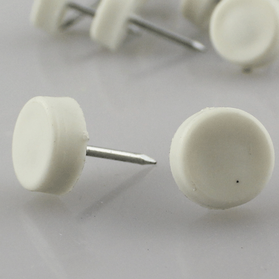 Nail Glide - White Color - Plastic, Base Diameter ⅝" - GL-1090