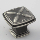 Bouton K-354 Dramatic - Argent antique, finition brossée à l'huile 