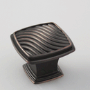 Bouton sophistiqué K-358 - Argent antique, fini brossé à l'huile